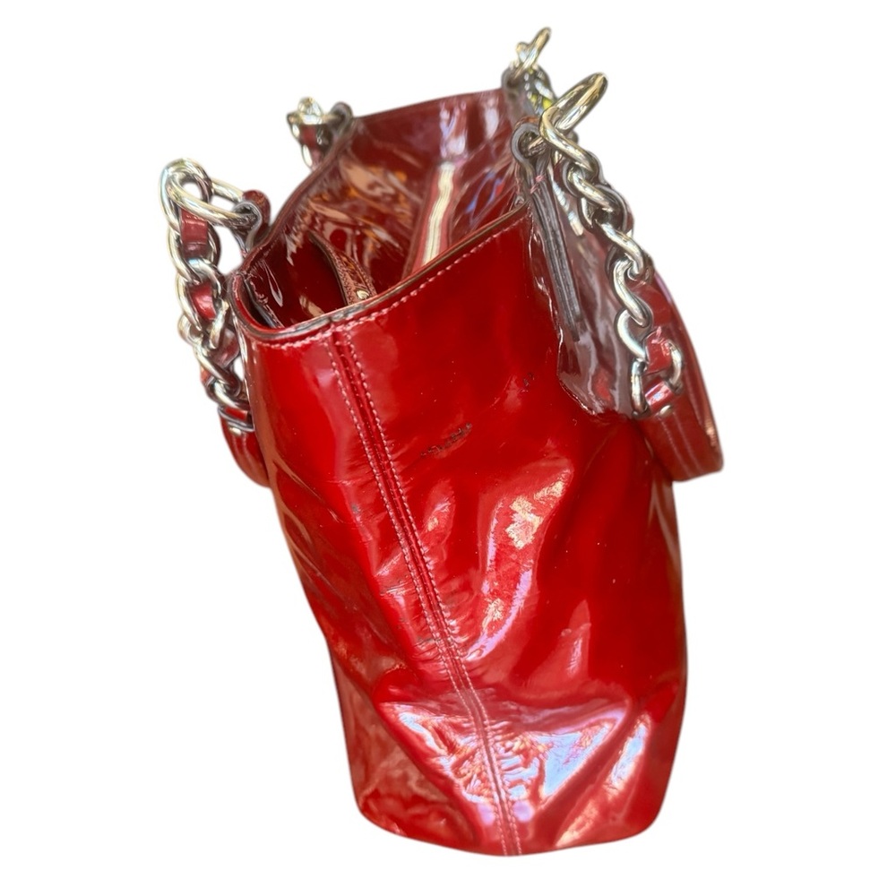 COACH Chelsea | Dark Red Patent Leather with Silver Accents - Picture 10 of 13